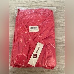 Willotis Women Maternity Dress for Photoshoot L   Rose red